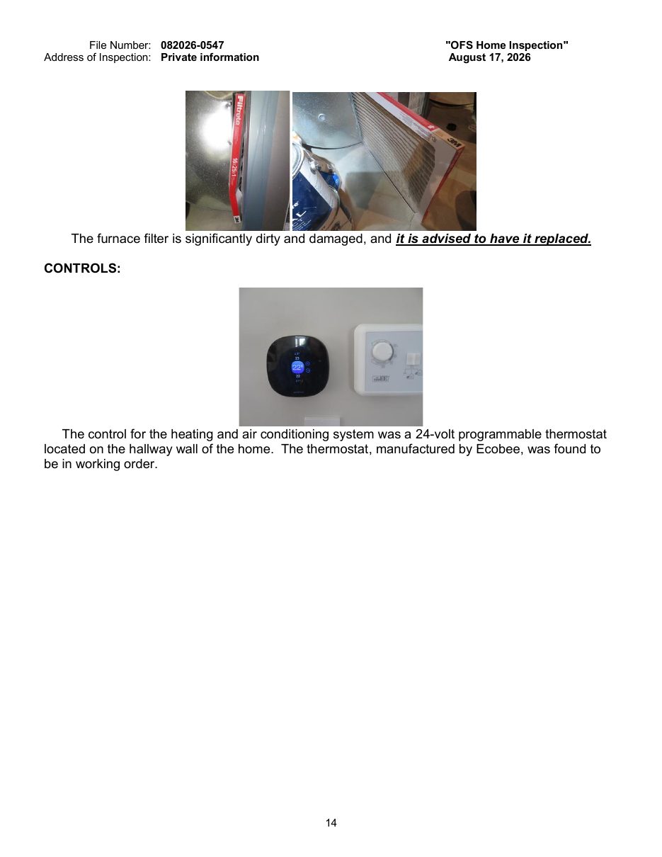 Sample inspection report — page 14 of 14